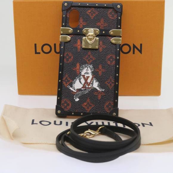 LOUIS VUITTON Transformed Monogram Cat Eye Trunk iPhone Case M63891 Auth 66181 - Picture 12 of 16